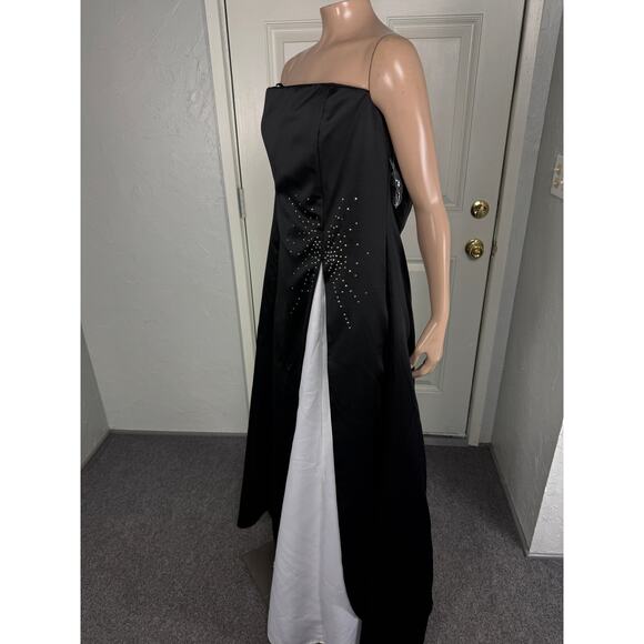Vintage Y2K Fiesta NOS Women's Dress 2X Maxi Prom Evening Formal Satin Z4-5 - Picture 3 of 9
